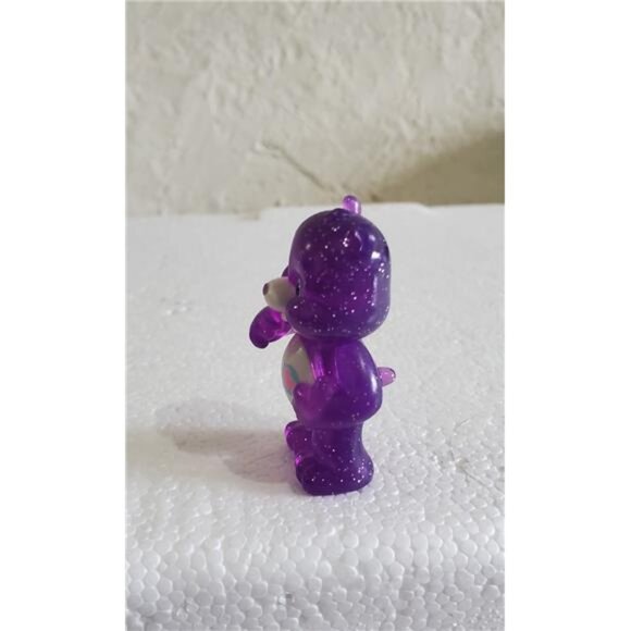 Care Bears Share Bear Series 2 Glitter Edition Collectible Mini Figure Purple 2 - Picture 4 of 6